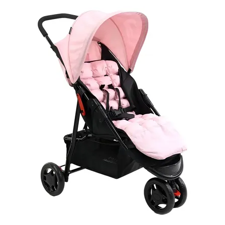 Carrinho De Bebê 3 Rodas Voyage Delta Cor Rosa/preto Rosa-mescla