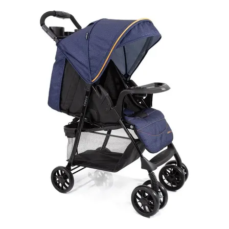 Carrinho De Bebê Cosco Kids, Griffy, Jeans Azul