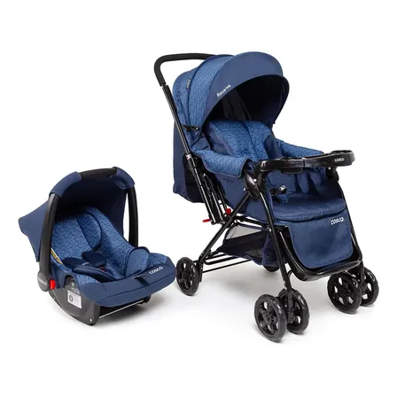 Travel System Cosco Kids, Reverse, 0 A 15kg, Azul Rajado Preto